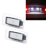 Luce targa a LED da 2 pezzi con 18 lampade SMD-3528 per Hyundai, 2W 120LM, 6000K, DC12V (luce bianca), For Hyundai
