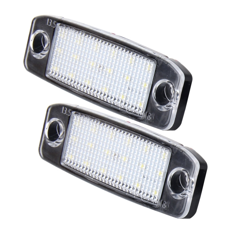 Luce targa a LED da 2 pezzi con 18 lampade SMD-3528 per Hyundai Sonata, 2W 120LM, 6000K, DC12V (luce bianca), For Hyundai Sonata