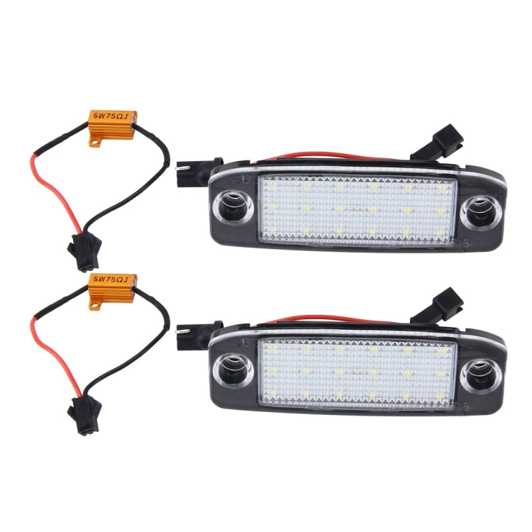 Luce targa a LED da 2 pezzi con 18 lampade SMD-3528 per Hyundai Sonata, 2W 120LM, 6000K, DC12V (luce bianca), For Hyundai Sonata
