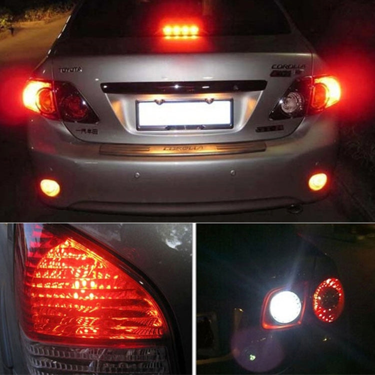2 pezzi 1156/Ba15s 5W 300LM 66LED SMD-4014 Lampadina posteriore per auto Indicatore di direzione Lampada per retromarcia automatica Luce di marcia diurna Sorgente per auto (luce bianca + luce gialla), Lunghezza cavo: 1 m, 1156/Ba15s 5W