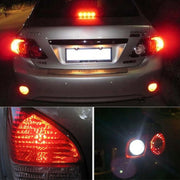 2 pezzi 1156/Ba15s 5W 300LM 66LED SMD-4014 Lampadina posteriore per auto Indicatore di direzione Lampada per retromarcia automatica Luce di marcia diurna Sorgente per auto (luce bianca + luce gialla), Lunghezza cavo: 1 m, 1156/Ba15s 5W