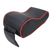 Tappetino per bracciolo avvolto in memory foam per auto universale in pelle PU e memory foam Tappetino per bracciolo per auto traspirante con custodia per supporto per telefono, without Card Slot (Black Red), without Card Slot (Black )                 ...