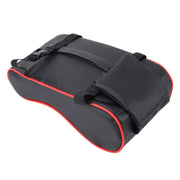 Tappetino per bracciolo avvolto in memory foam per auto universale in pelle PU e memory foam Tappetino per bracciolo per auto traspirante con custodia per supporto per telefono, without Card Slot (Black Red), without Card Slot (Black )                 ...