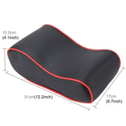 Tappetino per bracciolo avvolto in memory foam per auto universale in pelle PU e memory foam Tappetino per bracciolo per auto traspirante con custodia per supporto per telefono, without Card Slot (Black Red), without Card Slot (Black )                 ...