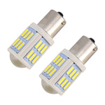 2 PZ 1156 / BA15S 4.5W DC 12V 6000K 290LM Car Auto Ceramica Indicatori di direzione / Luce di retromarcia 27 LED Lampade SMD-7020, con obiettivo per proiettore, 1156 / BA15S