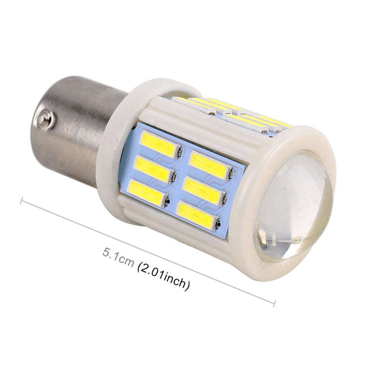2 PZ 1156 / BA15S 4.5W DC 12V 6000K 290LM Car Auto Ceramica Indicatori di direzione / Luce di retromarcia 27 LED Lampade SMD-7020, con obiettivo per proiettore, 1156 / BA15S