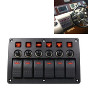 Interruttori combinati a 3 pin a 6 vie Pannello interruttori con luce e lente per proiettore per auto RV Marine Boat, 3Pin 6 Way