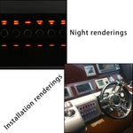 Interruttori combinati a 3 pin a 6 vie Pannello interruttori con luce e lente per proiettore per auto RV Marine Boat, 3Pin 6 Way