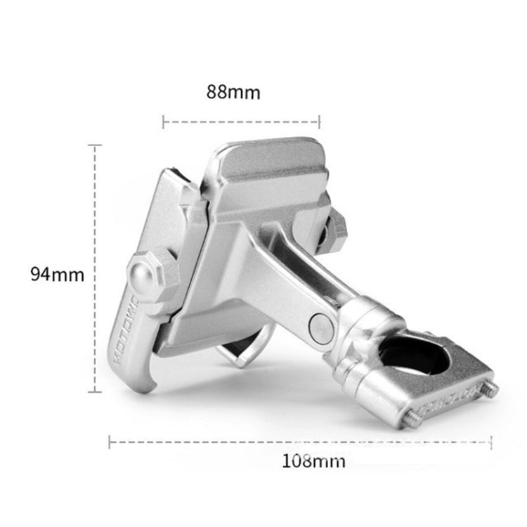 Staffa per telefono in lega di alluminio per manubrio moto, adatta per dispositivi da 4-6 pollici, Handlebar Aluminum Alloy