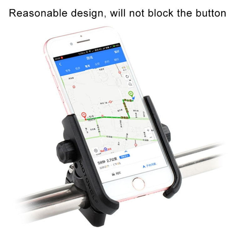 Staffa per telefono in lega di alluminio per manubrio moto, adatta per dispositivi da 4-6 pollici, Handlebar Aluminum Alloy