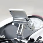 Staffa per telefono in lega di alluminio per manubrio moto, adatta per dispositivi da 4-6 pollici, Handlebar Aluminum Alloy