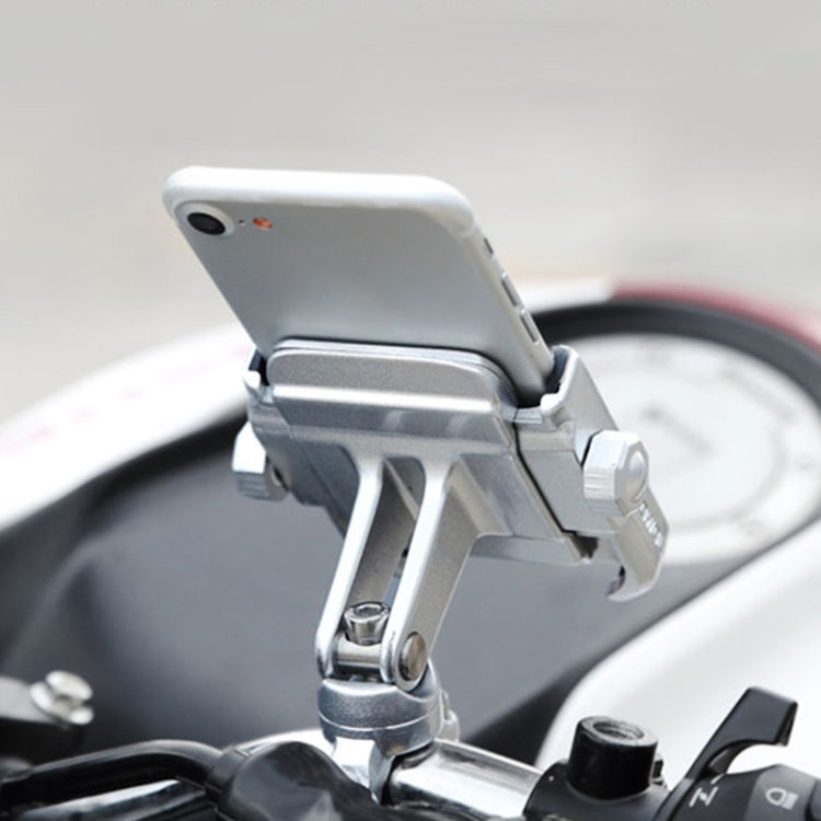 Staffa per telefono in lega di alluminio per manubrio moto, adatta per dispositivi da 4-6 pollici, Handlebar Aluminum Alloy