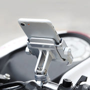 Staffa per telefono in lega di alluminio per manubrio moto, adatta per dispositivi da 4-6 pollici, Handlebar Aluminum Alloy