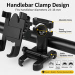 Staffa per telefono in lega di alluminio per manubrio moto, adatta per dispositivi da 60-100 mm, Handlebar Bracket for 60-100mm