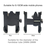 Staffa per telefono in lega di alluminio per manubrio moto, adatta per dispositivi da 60-100 mm, Handlebar Bracket for 60-100mm