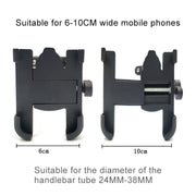 Staffa per telefono in lega di alluminio per manubrio moto, adatta per dispositivi da 60-100 mm, Handlebar Bracket for 60-100mm