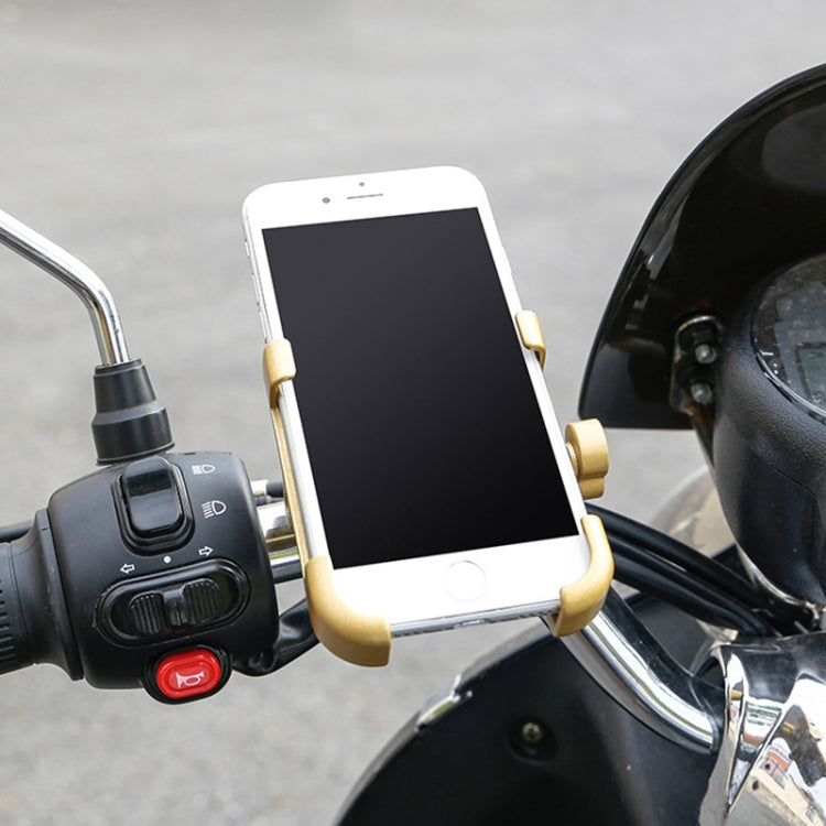 Staffa per telefono in lega di alluminio per manubrio moto, adatta per dispositivi da 60-100 mm, Handlebar Bracket for 60-100mm