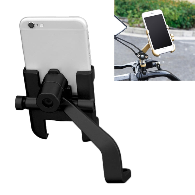 Staffa per telefono in lega di alluminio per specchietto retrovisore moto, adatta per dispositivi da 60-100 mm, Rear View Mirror for 60-100mm