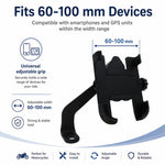 Staffa per telefono in lega di alluminio per specchietto retrovisore moto, adatta per dispositivi da 60-100 mm, Rear View Mirror for 60-100mm