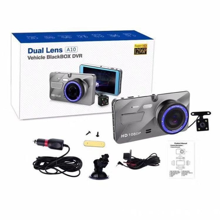 X96 4 pollici 2.5D Full HD 1080P Smart Car multifunzionale Dual Lens Video Record Camera Supporto TF Card / Rilevamento movimento, X96