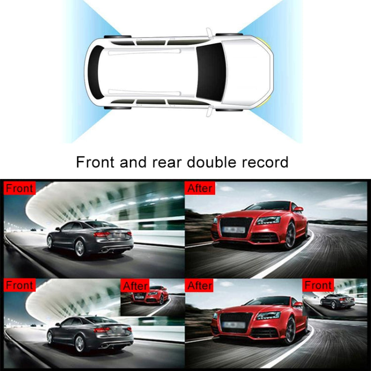 X96 4 pollici 2.5D Full HD 1080P Smart Car multifunzionale Dual Lens Video Record Camera Supporto TF Card / Rilevamento movimento, X96