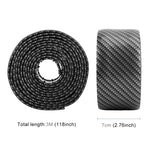 Adesivo decorativo universale per soglia portiera auto, dimensioni: 7 cm x 3 m, Size : 7CM x 3M(Black)