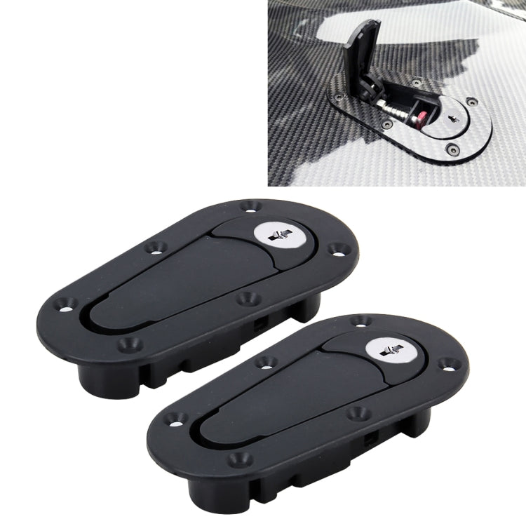 Una coppia di lucchetti per cofano modificati per auto, per coperture generali per auto da corsa, con chiavi, with Keys(Black)