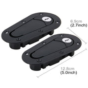 Una coppia di lucchetti per cofano modificati per auto, per coperture generali per auto da corsa, con chiavi, with Keys(Black)