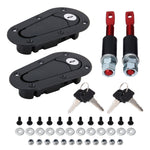 Una coppia di lucchetti per cofano modificati per auto, per coperture generali per auto da corsa, con chiavi, with Keys(Black)