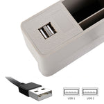 Scatola portaoggetti laterale per console di ricarica multifunzionale per auto universale, tasca laterale, con 2 porte USB