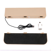 Scatola portaoggetti laterale per console di ricarica multifunzionale per auto universale, tasca laterale, con 2 porte USB