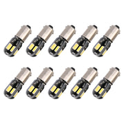 10 PZ BA9S DC 12V 1.1W 8LED SMD-5630 Luce di lettura per luce di ingombro per auto, 10 PCS BA9S DC 12V 1.1W