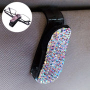 Porta banconote per occhiali con montatura in diamante di colore misto per auto
