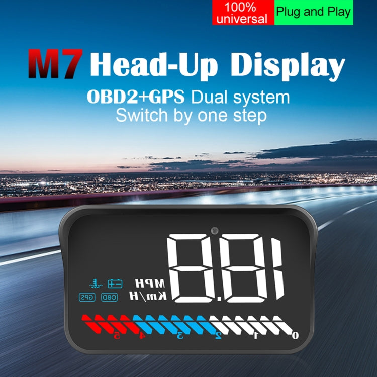 M7 3,5 pollici Universal Car OBD2 + GPS HUD Head Up Display montato sul veicolo Consumo di carburante, M7