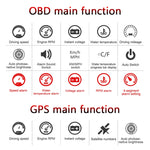 M7 3,5 pollici Universal Car OBD2 + GPS HUD Head Up Display montato sul veicolo Consumo di carburante, M7