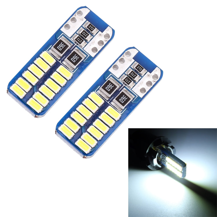 2 PZ T10 / W5W / 168 / 194 DC12V 1.4W 6000K 90LM 12LED SMD-3014 Lampada da lettura per auto Luce d'ingombro, con decodificatore, T10 / W5W / 168 / 194(90LM)