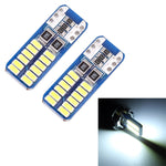 2 PZ T10 / W5W / 168 / 194 DC12V 1.4W 6000K 90LM 12LED SMD-3014 Lampada da lettura per auto Luce d'ingombro, con decodificatore, T10 / W5W / 168 / 194(90LM)