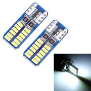 2 PZ T10 / W5W / 168 / 194 DC12V 1.4W 6000K 90LM 12LED SMD-3014 Lampada da lettura per auto Luce d'ingombro, con decodificatore, T10 / W5W / 168 / 194(90LM)