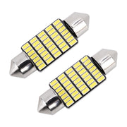 2 PZ 36mm DC12V / 1.2W / 6000K / 80LM 33LED SMD-3014 Luce targa auto / Luce cupola, con decodificatore, 36mm