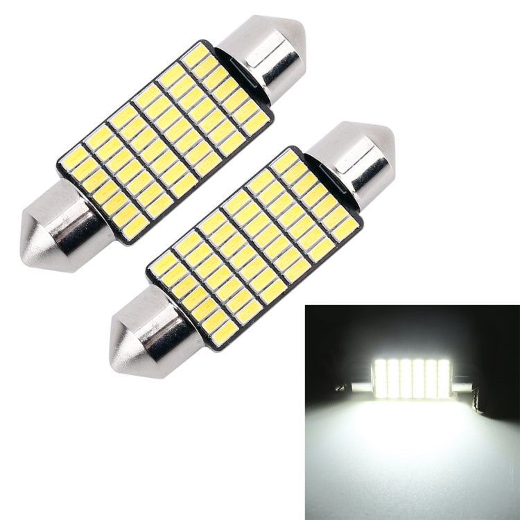 2 PZ 39mm DC12V / 1.2W / 6000K / 80LM 42LED SMD-3014 Luce targa auto / Luce cupola, con decodificatore, 39mm