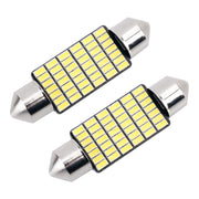 2 PZ 39mm DC12V / 1.2W / 6000K / 80LM 42LED SMD-3014 Luce targa auto / Luce cupola, con decodificatore, 39mm