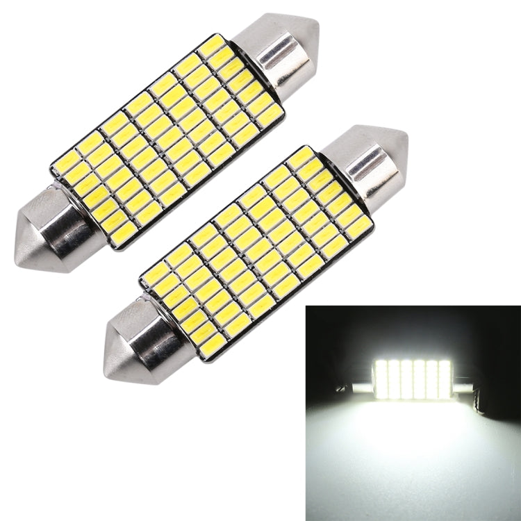 2 PZ 41mm DC12V / 1.2W / 6000K / 80LM 49LED SMD-3014 Luce targa auto / Luce cupola, con decodificatore, 41mm