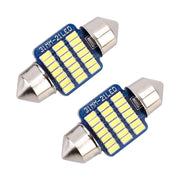 2 PZ 31mm DC12V / 1W / 6000K / 65LM 21LED SMD-3014 Luce targa auto / Luce cupola, con decodificatore, 1W  31mm
