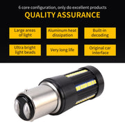 2 PZ 1157 / BAY15D DC9-16V / 8,2 W(H) 2,7 W(L) / 6000K / 655LM Luci freno auto per auto 66 LED Lampade SMD-2016, 1157