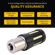 2 PZ 1156 / BA15S DC9-16V / 8,2 W / 6000 K / 655LM Luci di retromarcia per auto / Indicatori di direzione 66 LED Lampade SMD-2016, 1156
