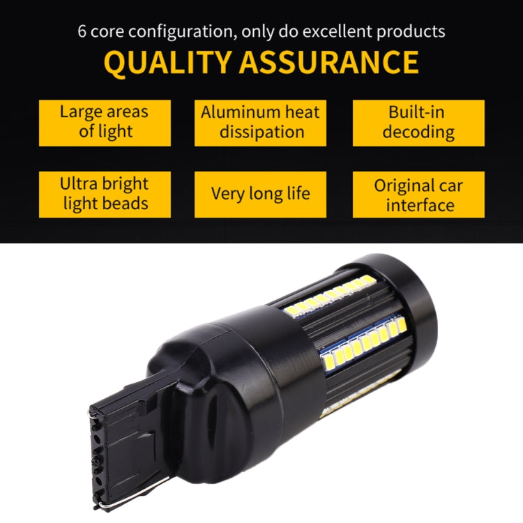 2 PZ T20 / 7440 DC9-16V / 8,2 W / 6000 K / 655LM Luci di retromarcia per auto / Indicatori di direzione 66 LED Lampade SMD-2016, 7440