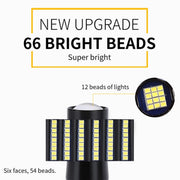 2 PZ 9006 DC9-16V / 8,2 W / 6000 K / 655LM Fendinebbia per auto 66 LED SMD-2016 Lampade, 9006