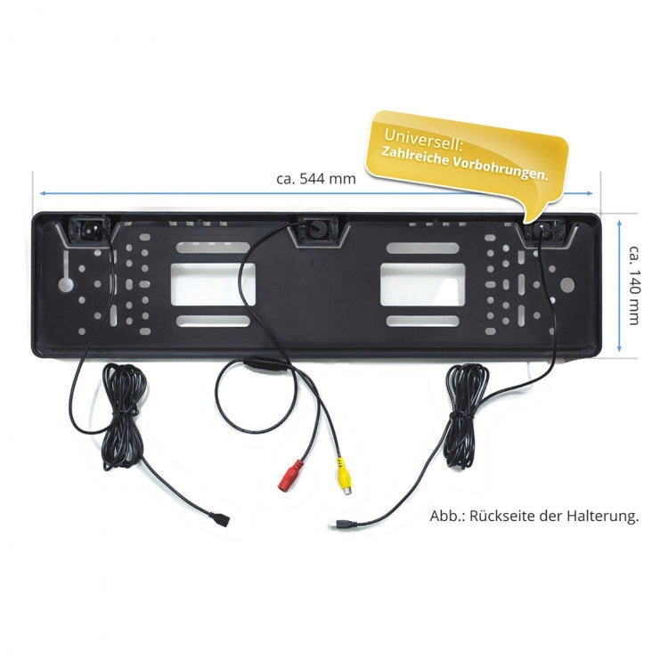 PZ600L-2 Telecamera per visione posteriore anteriore con telaio targa auto Europa, PZ600L-2
