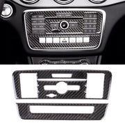 Adesivo decorativo per pannello CD in fibra di carbonio per auto per Mercedes-Benz GLA, CD Panel(2)