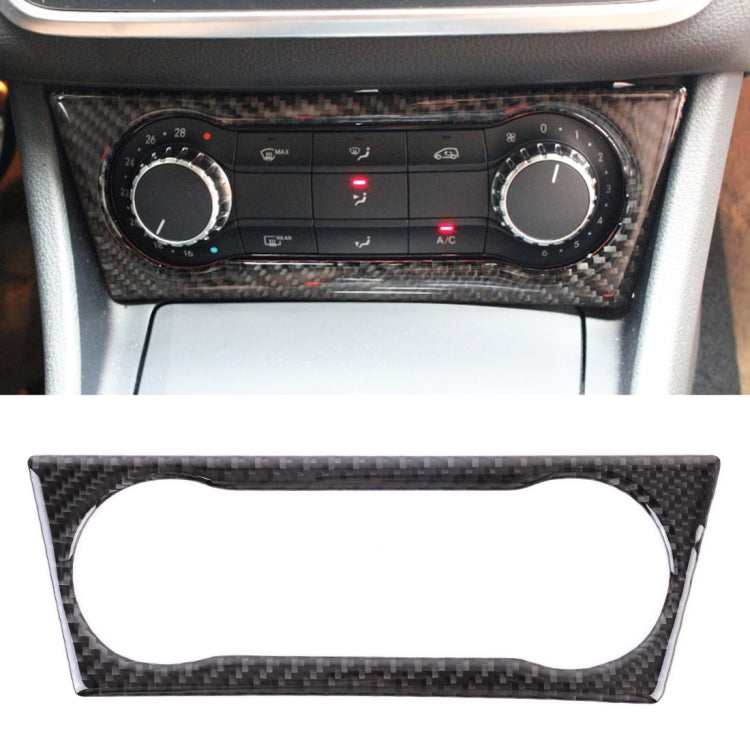 Adesivo decorativo per pannello di controllo audio con manopola dell'aria condizionata in fibra di carbonio per auto per Mercedes-Benz GLA, Air Conditioning Knob Sound Control Panel